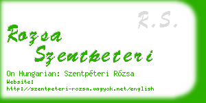 rozsa szentpeteri business card